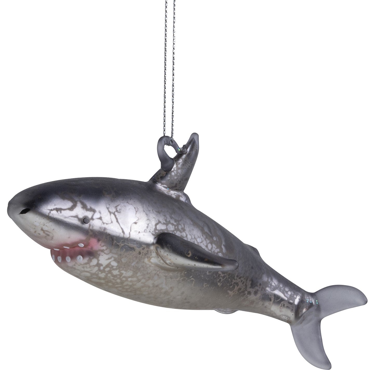 Shark Glass Christmas Tree Ornament