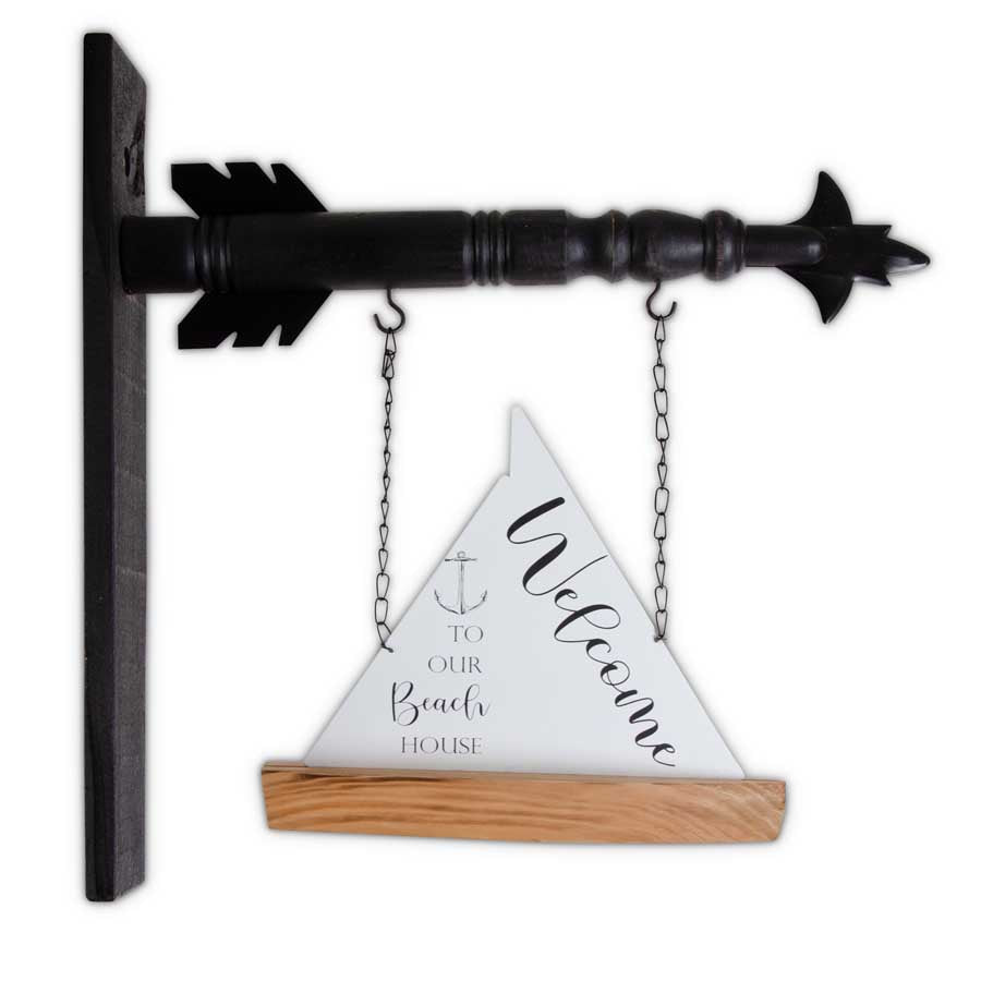 Nautical Welcome To Our Beach House Sailboat Arrow Replacement Sign