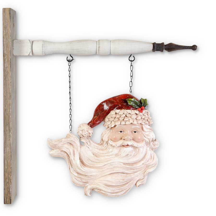 Santa Head Blowing in the Wind Arrow Replacement Sign