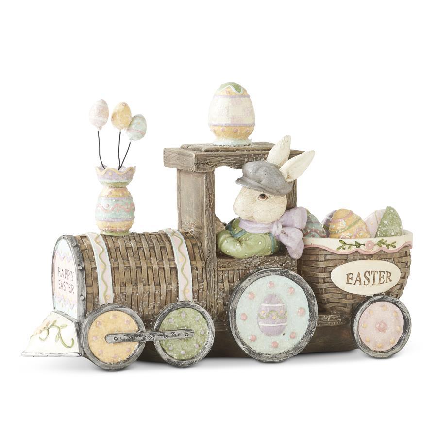 Pastel Happy Easter Glittered Bunny Train