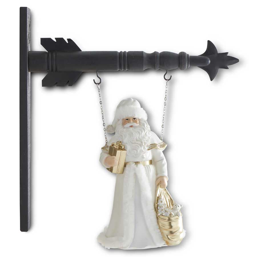 Santa with Gold Package Arrow Replacement Sign