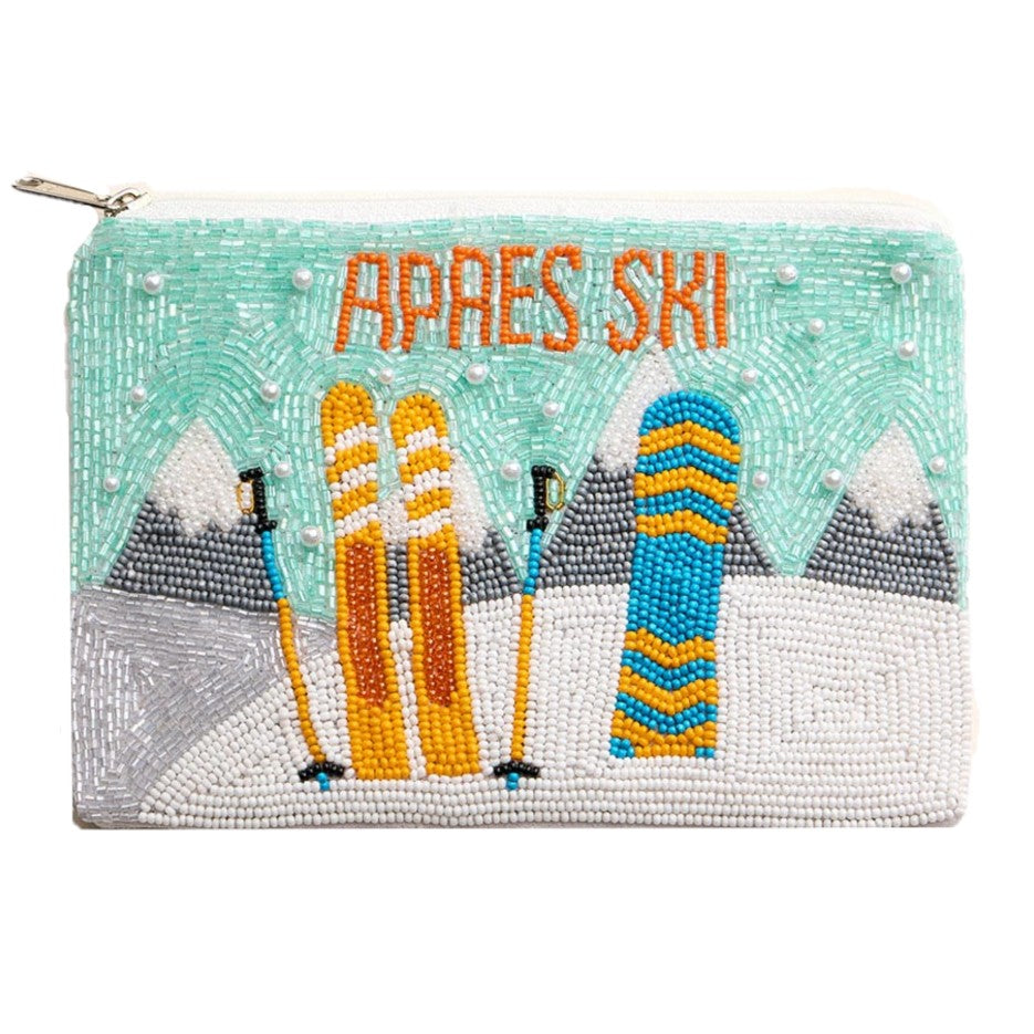 Après Ski Seed Beaded Pouch Bag Coin Purse