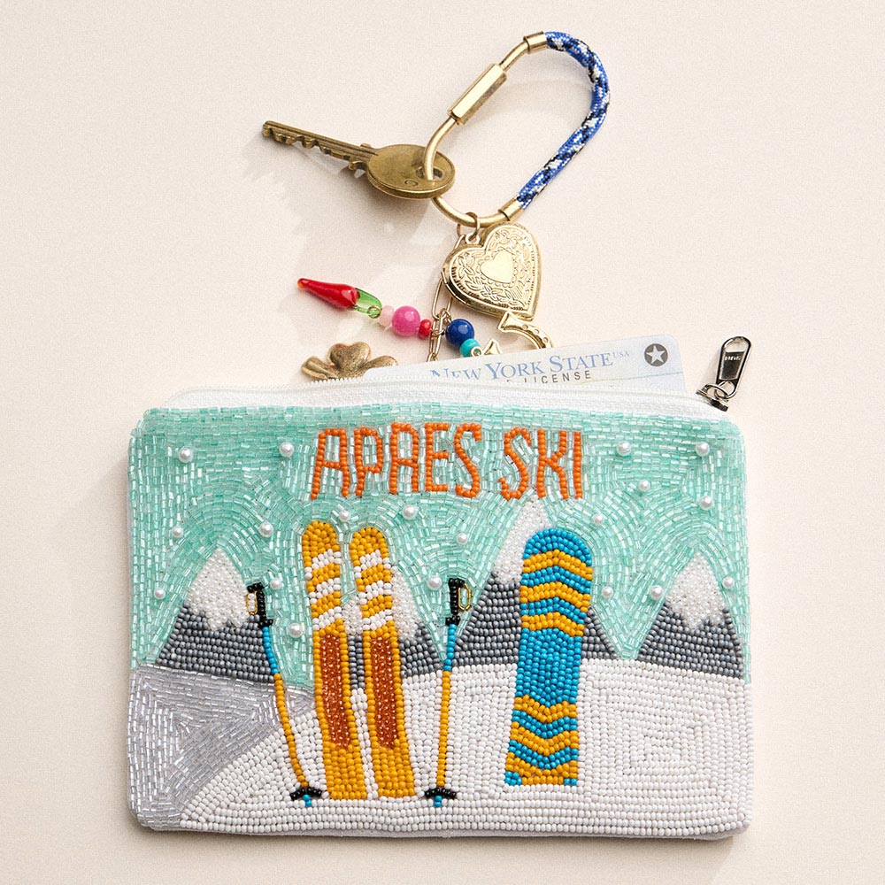 Après Ski Seed Beaded Pouch Bag Coin Purse