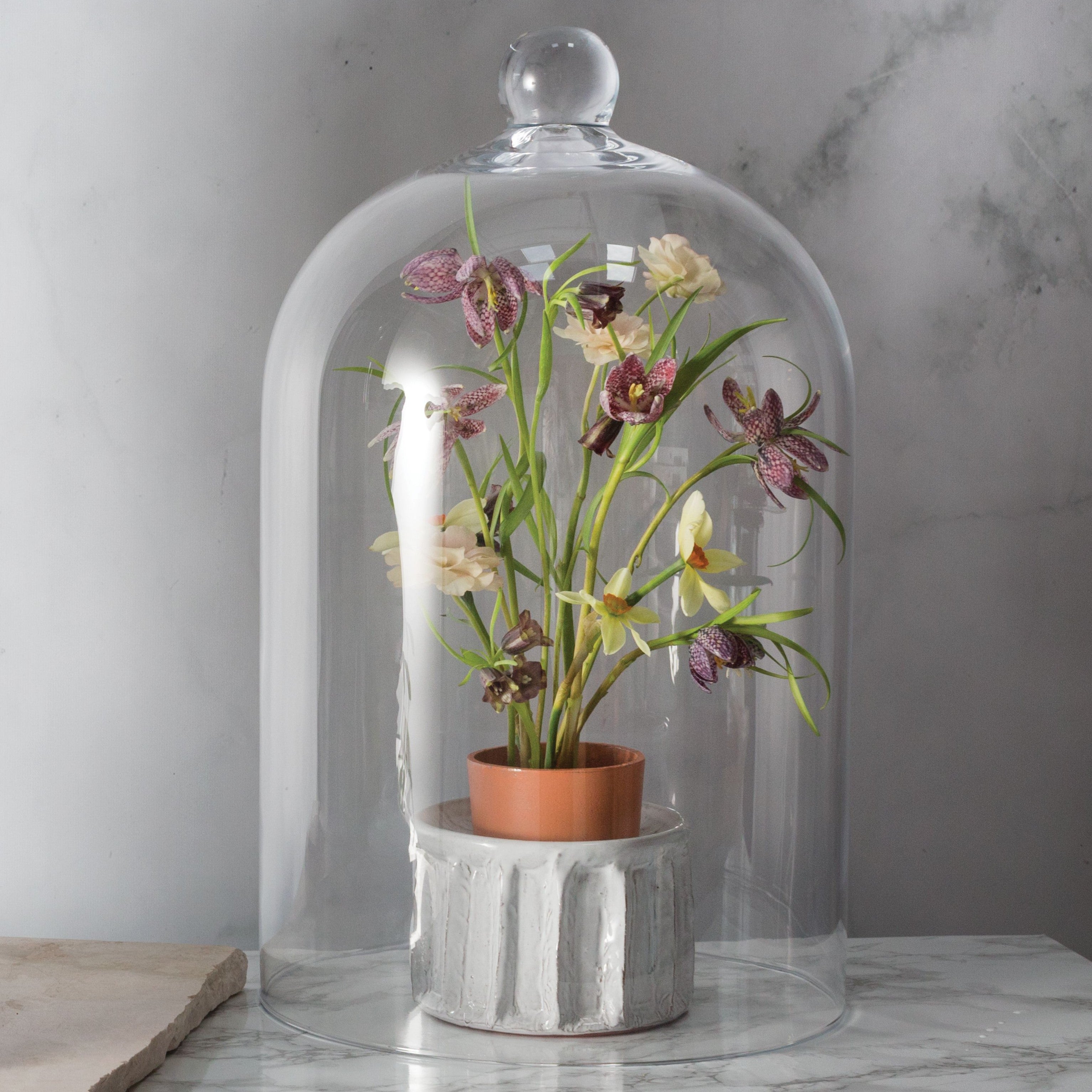 White Angelo Mini Column Pedestal