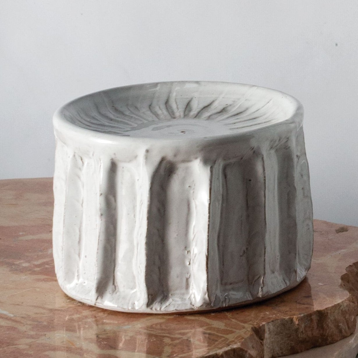 White Angelo Mini Column Pedestal