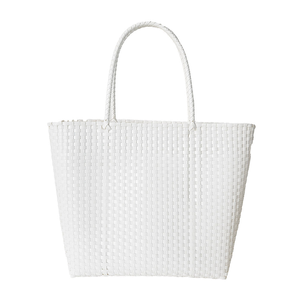 White Beach Basketweave Tote Bag/Shoulder Bag/Purse