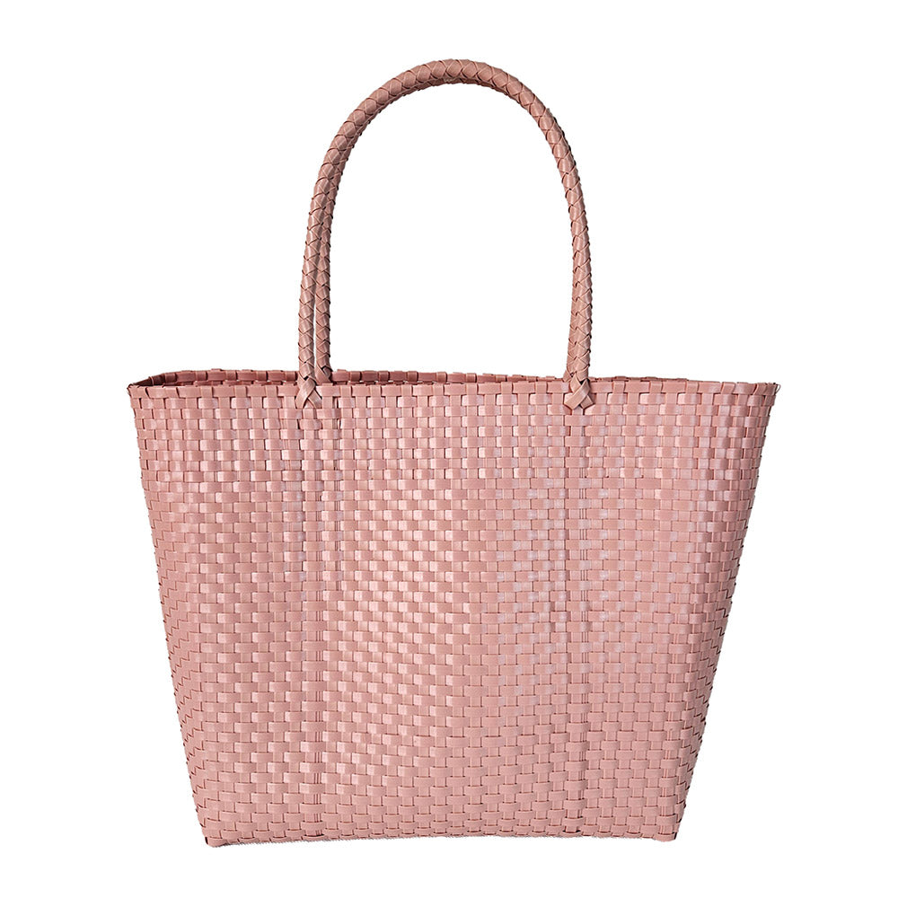 Pink Beach Basketweave Tote Bag/Shoulder Bag/Purse
