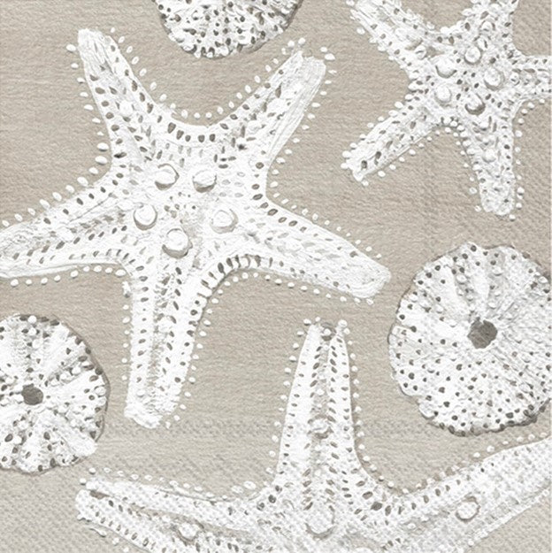 Beach Treasures Starfish Paper Cocktail Beverage Napkins – 20 Per Package