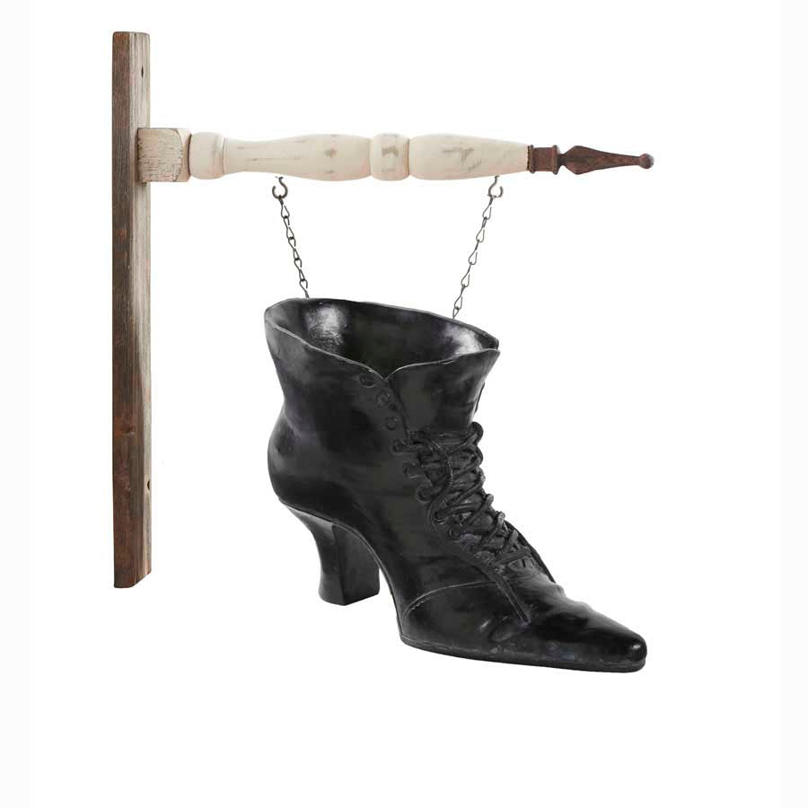 Black Witch Boot Hanging Arrow Replacement Sign