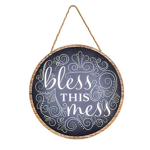 Bless this Mess Chalkboard Wall Sign