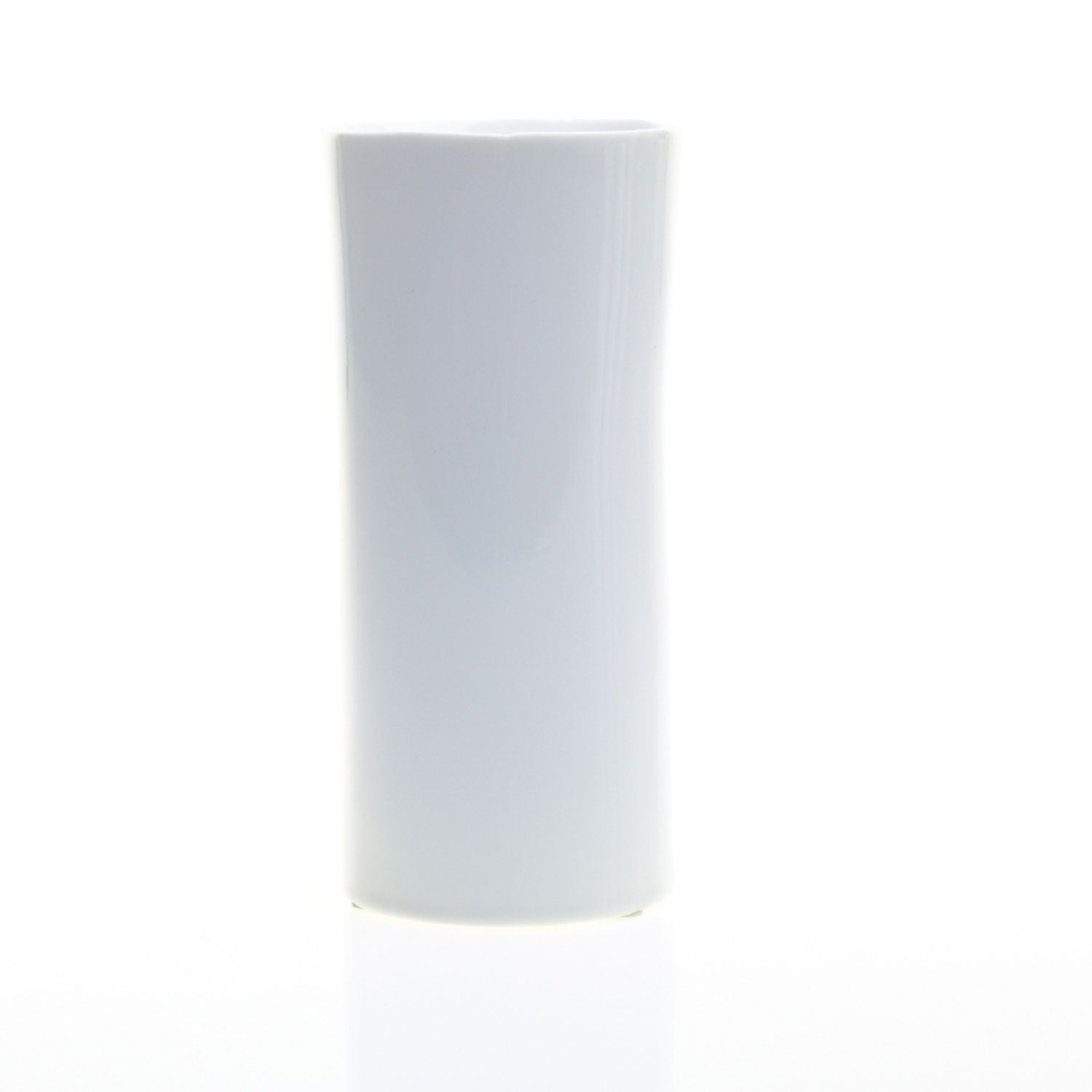 White Modern Brooklyn Cylinder Vase (Small)