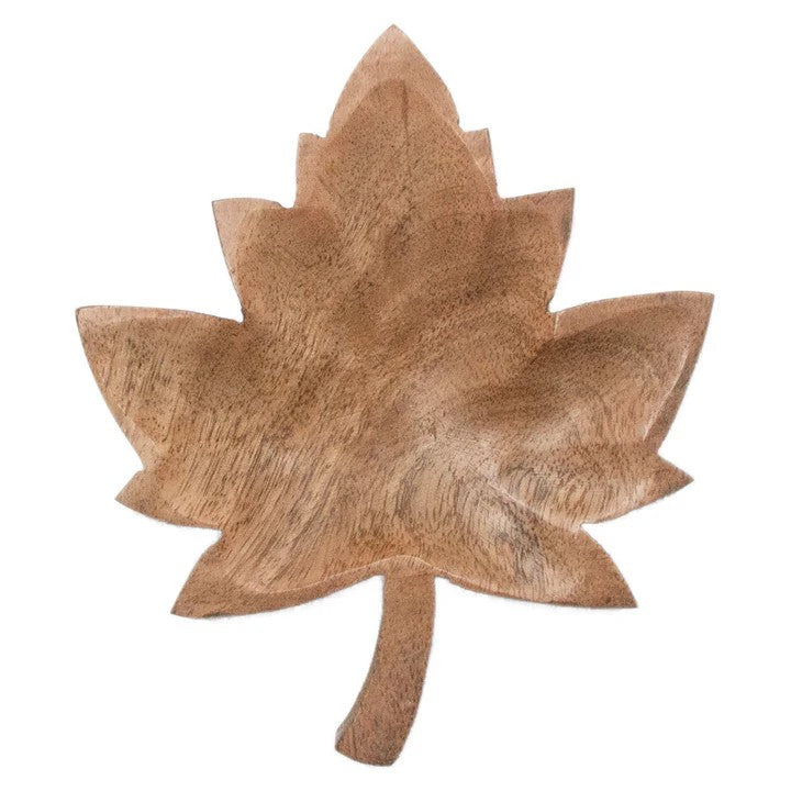 Wooden Maple Leaf Dish Tray