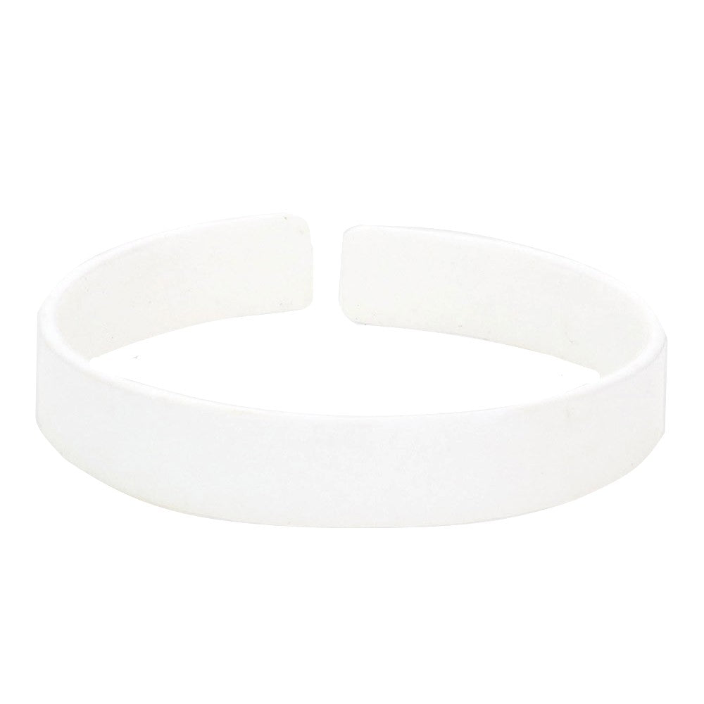 White Celluloid Acetate Adjustable Bracelet