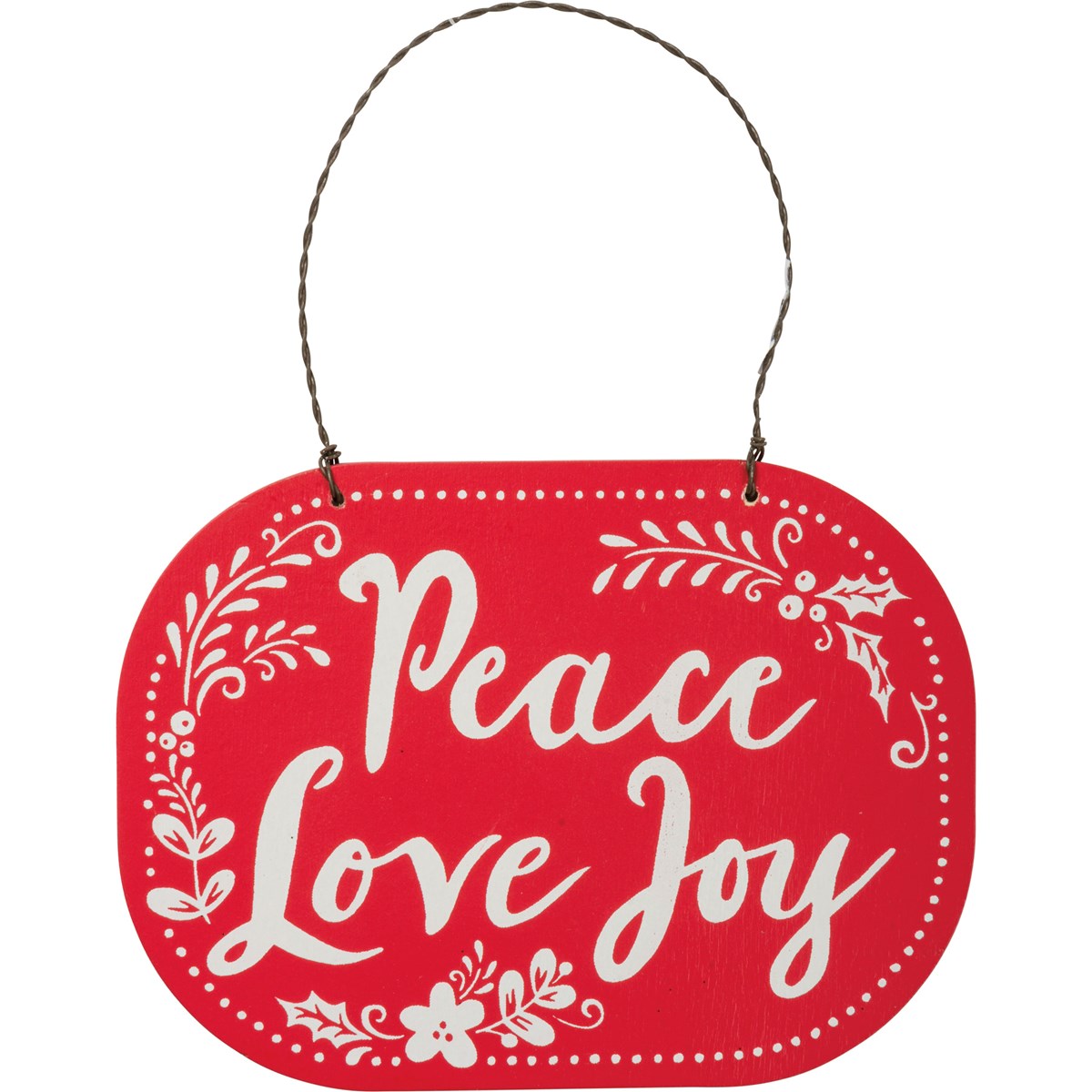 Reversible Bird - Peace Love Joy Christmas Tree Ornament