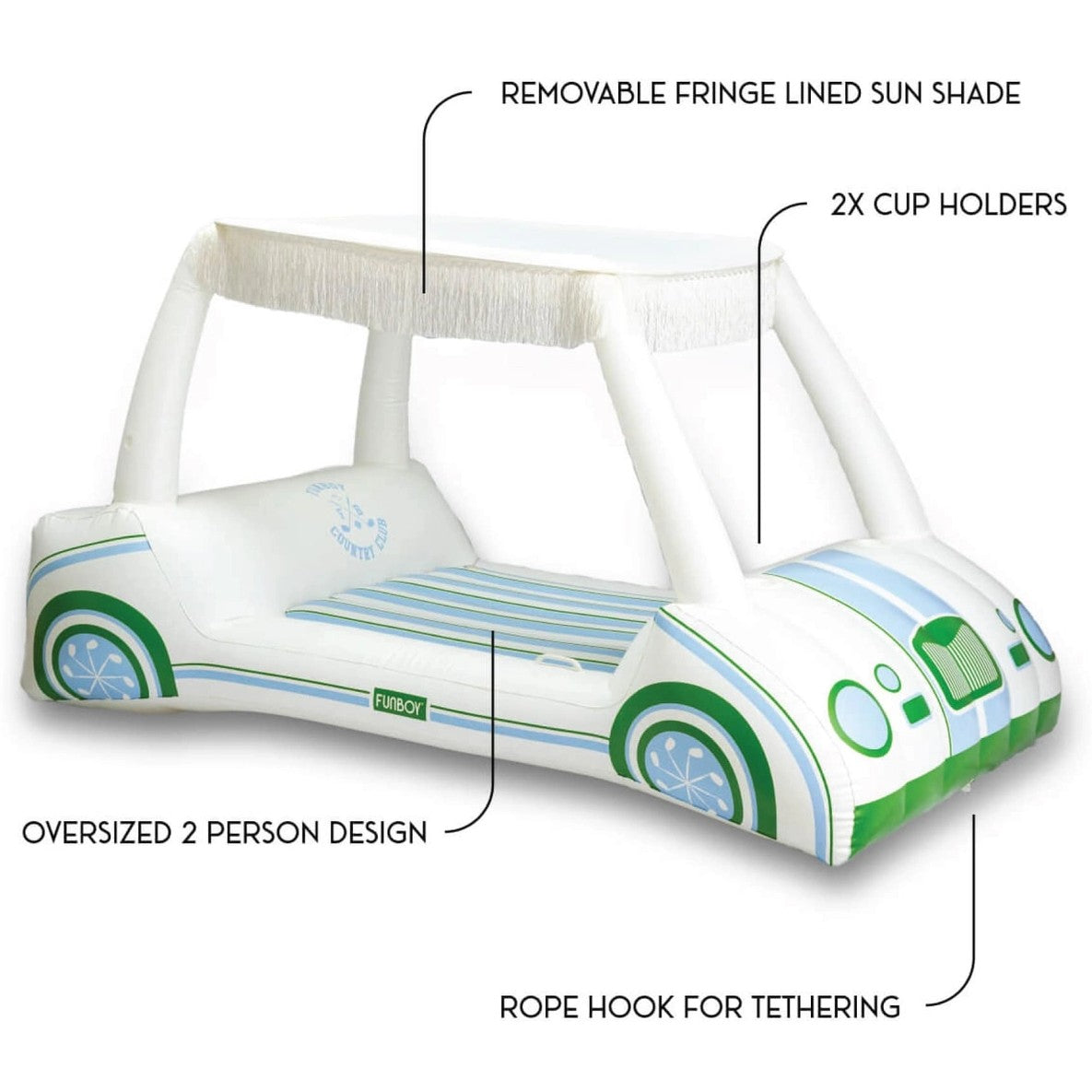 Giant Inflatable Country Club Golf Cart Pool Float