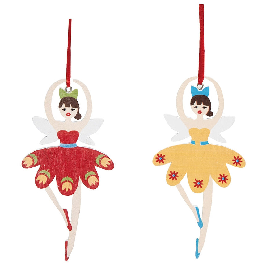 Ballet Dancer Christmas Tree Ornament (set of 2)