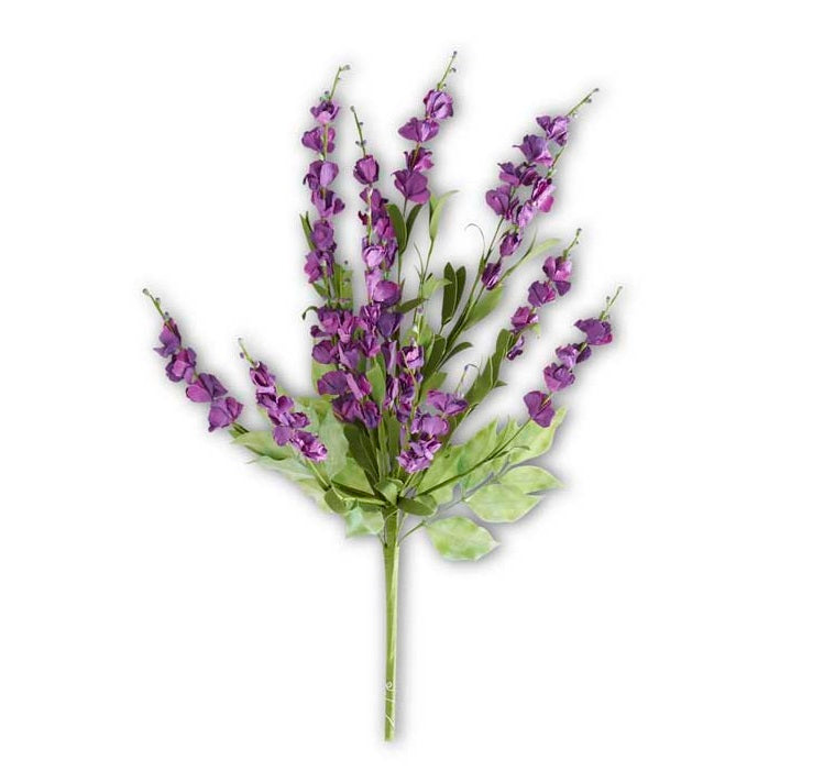 Lavender Flower Stem Bouquet Spray (Dark Purple)