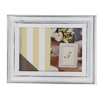Whitewash Wood Picture Photo Frame (3.5 x 5 inches)