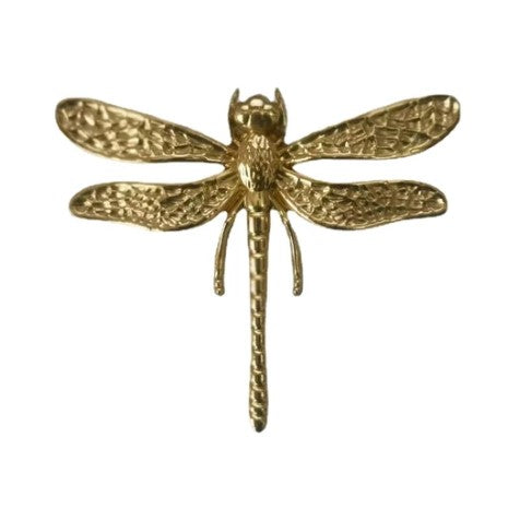 Gold Dragonfly Single Hole Drawer, Cabinet Handle