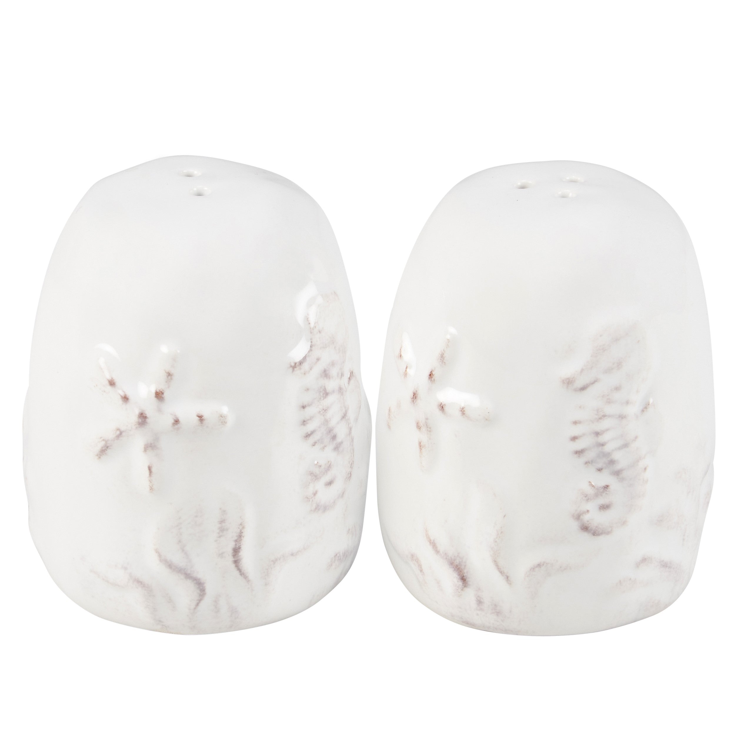 Embossed Beach Salt and Pepper Shakers
