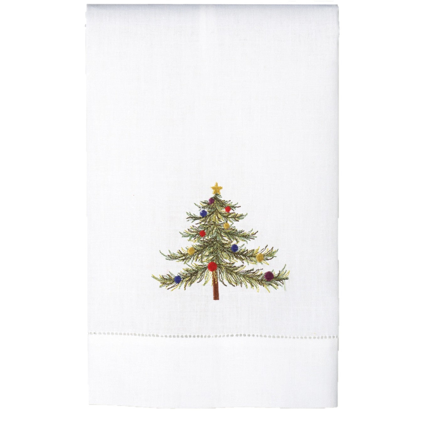 Embroidered Christmas Tree & Wreath Guest Towel Set