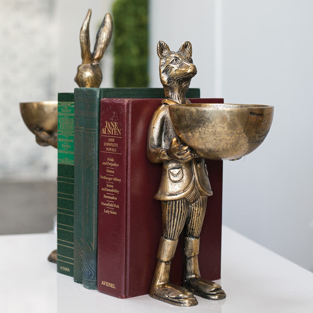 Standing Gold Fox Man Bowl Stand (Eloise)