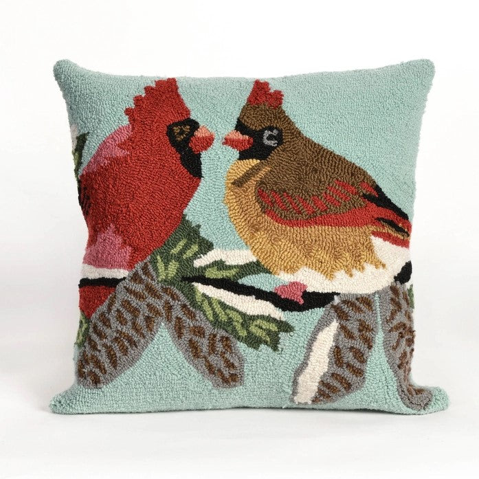 Frontporch Cardinals Throw Pillow (Indoor, Outdoor)