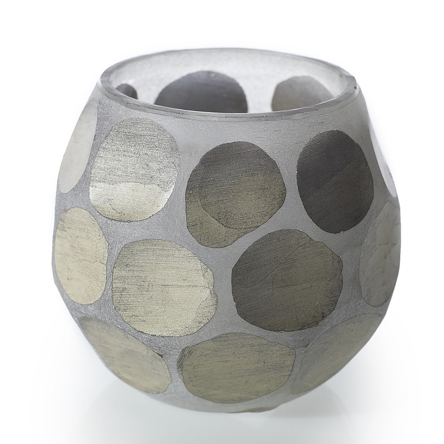 Polka Dot Glass Votive Candleholder Vase