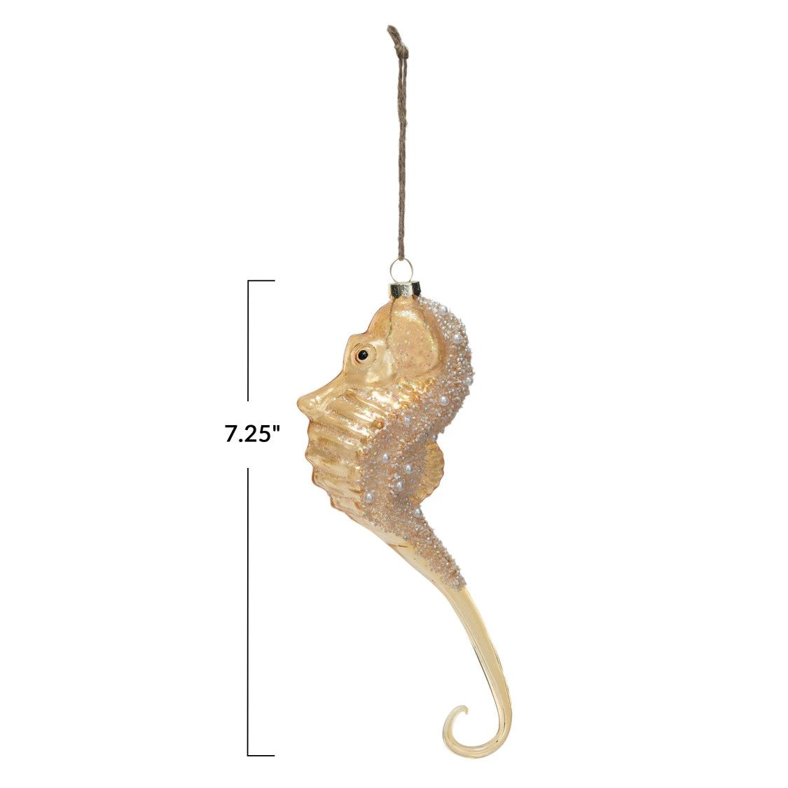 Glass Seahorse Christmas Tree Ornament