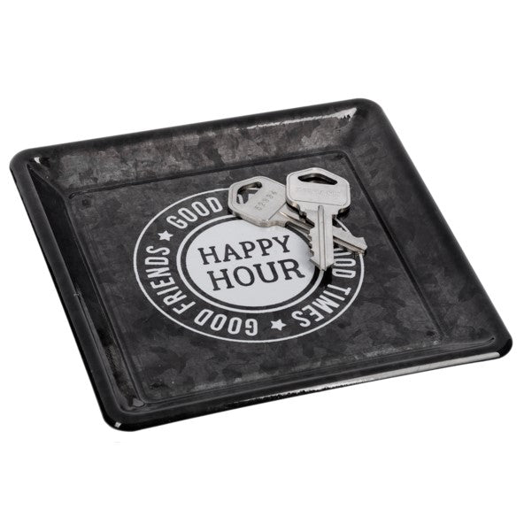Happy Hour Gunmetal Trinket Dish - Coasters (set of 4)
