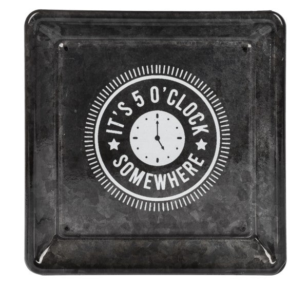 Happy Hour Gunmetal Trinket Dish - Coasters (set of 4)
