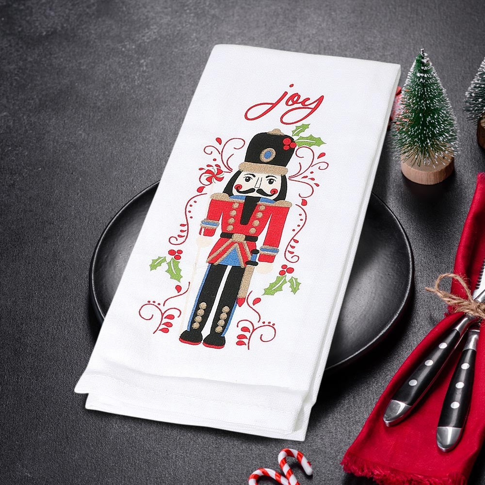 Joy Nutcracker Christmas Kitchen Towel