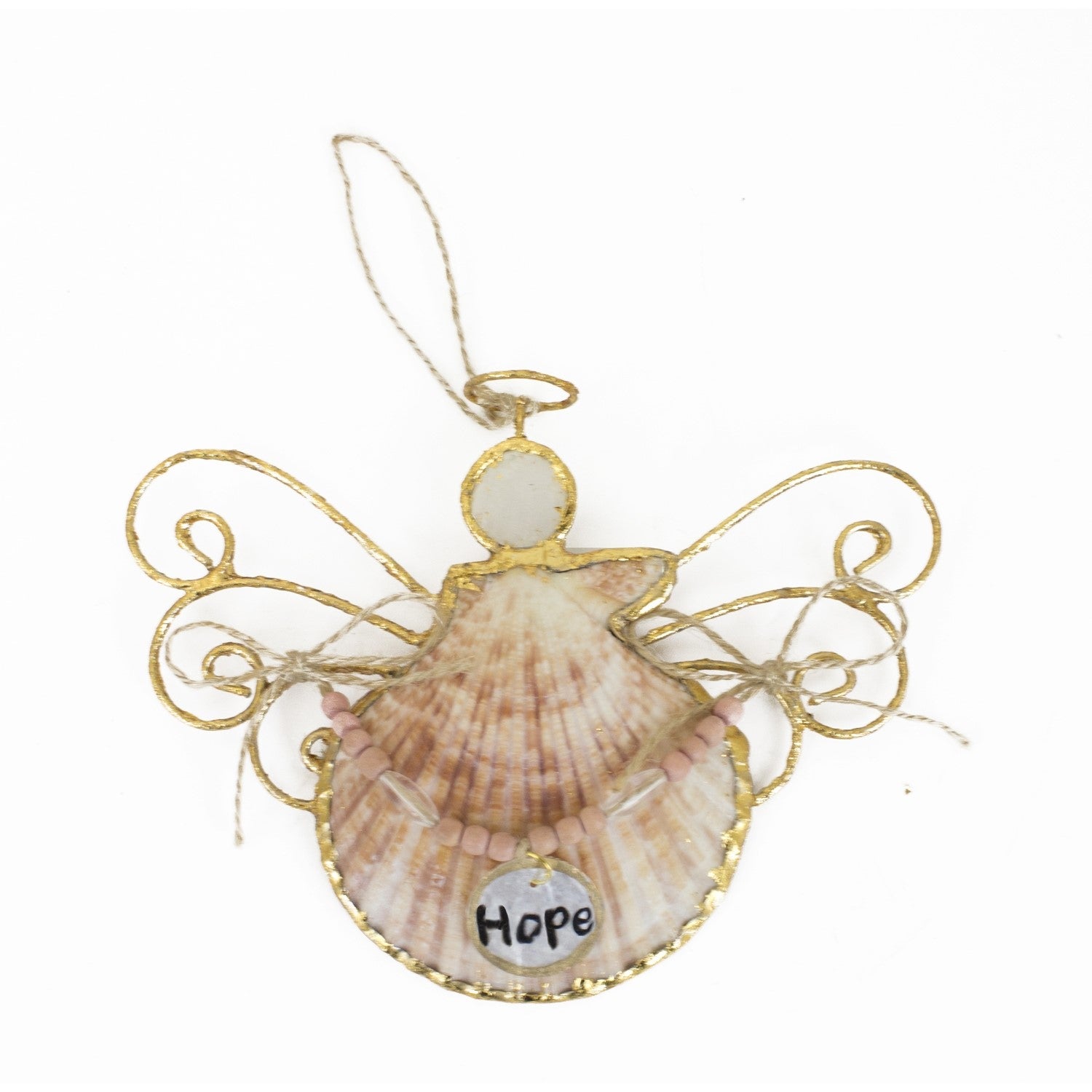 Hope Scallop Shell Angel Tree Ornament