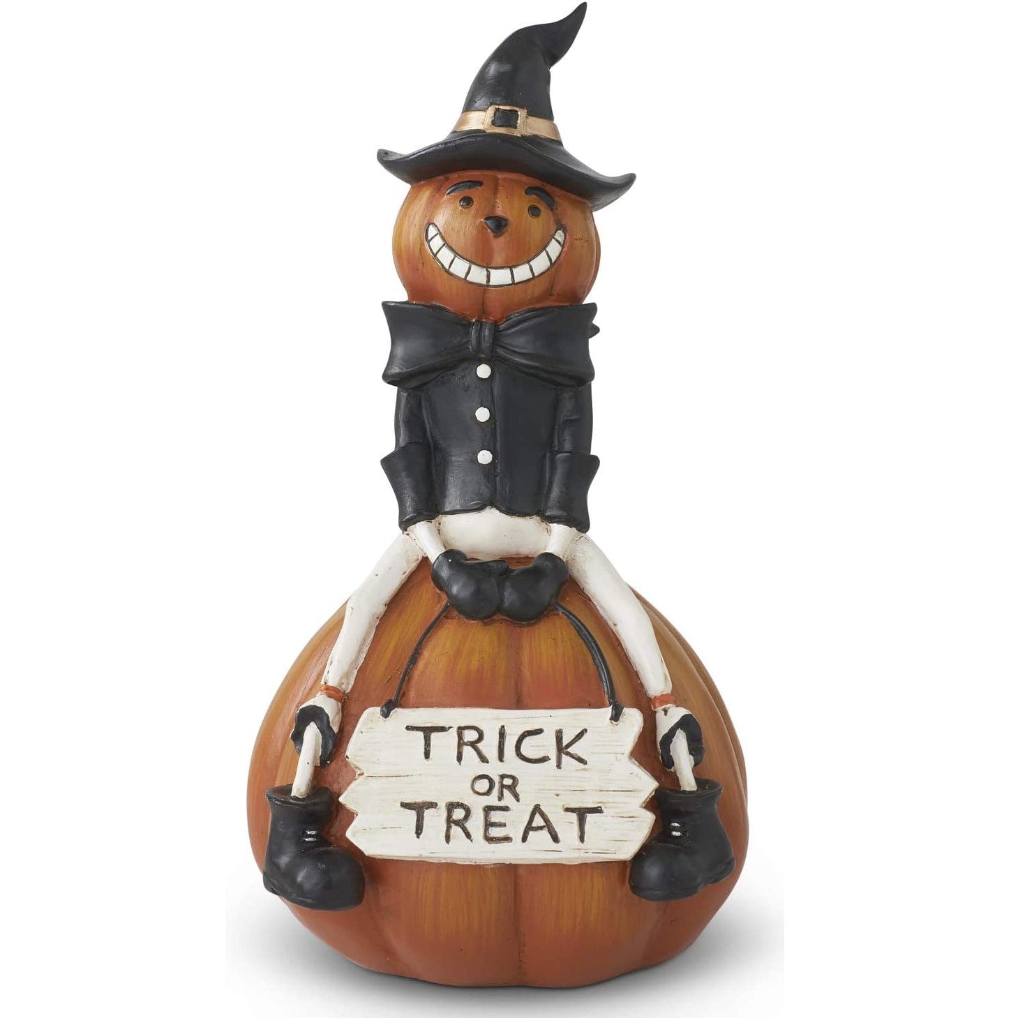 Trick or Treat Jack-0-lantern Man on Pumpkin