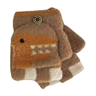 Dinosaur Toddler Winter Convertible Fingerless Gloves with Mitten Cover (Assorted Colors)