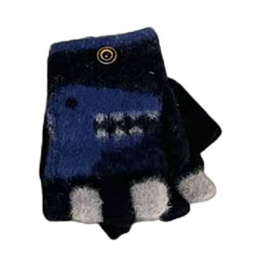 Dinosaur Toddler Winter Convertible Fingerless Gloves with Mitten Cover (Assorted Colors)
