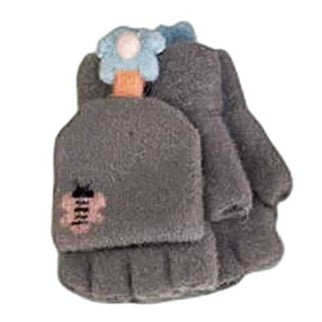 Flower - Bumblebee Toddler Winter Convertible Fingerless Gloves with Mitten Cover (assorted colors)