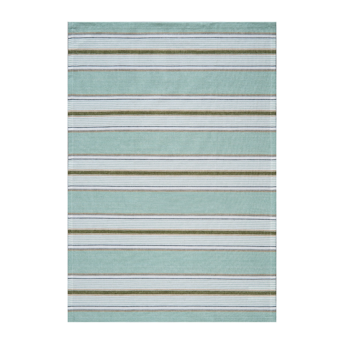 Laurel Green Striped Soft Green Kitchen Towel