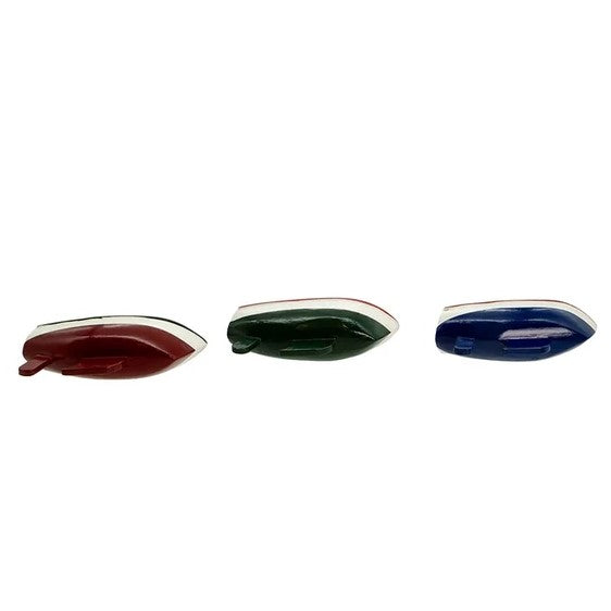 Nautical Wooden Yacht Sailboat Christmas Tree Ornament (Blue)