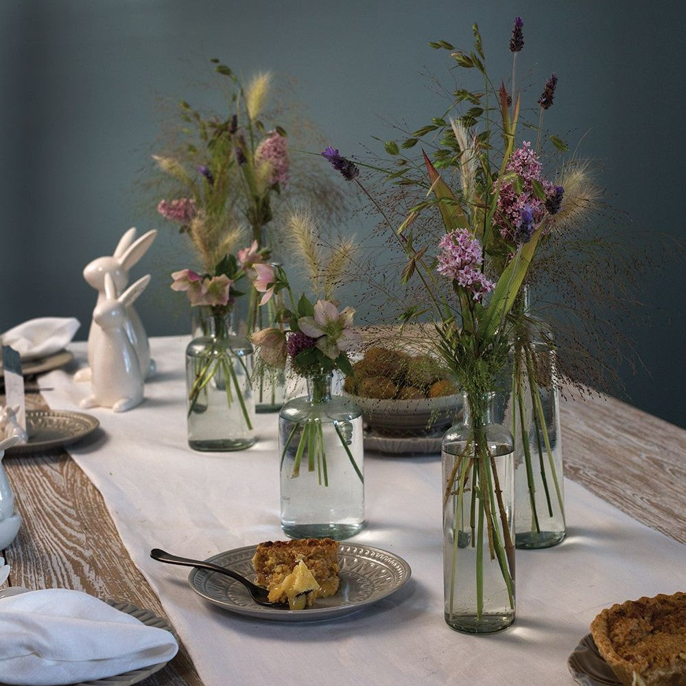 Tall Lago Clear Glass Modern Vase - Budvase