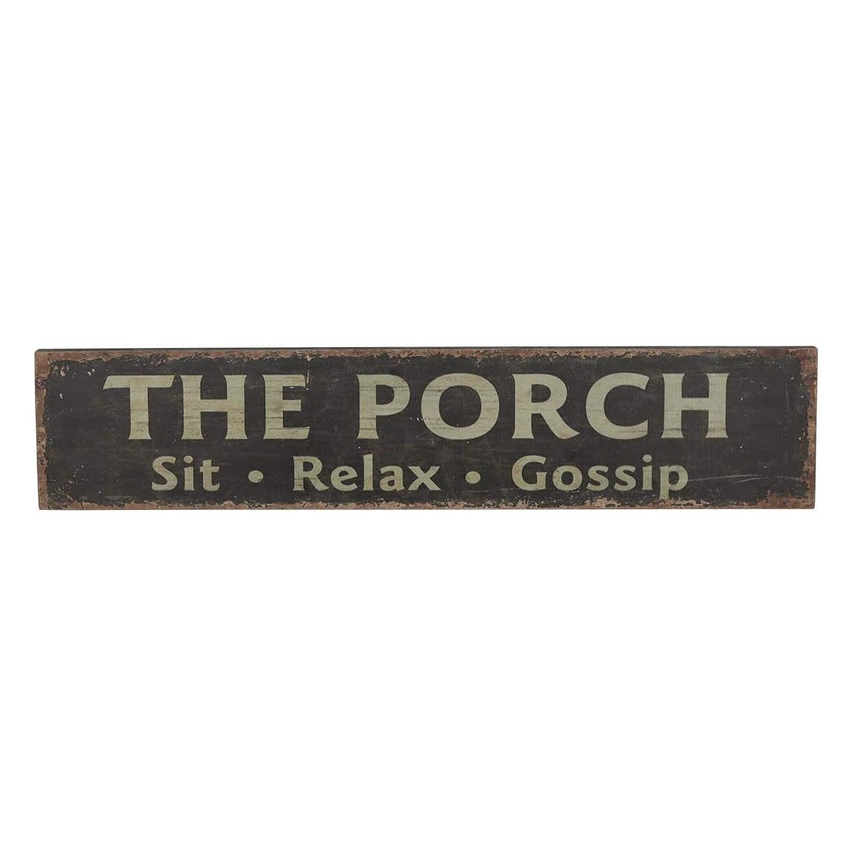 Rustic "The Porch" Wall Sign (Sit, Relax, Gossip)