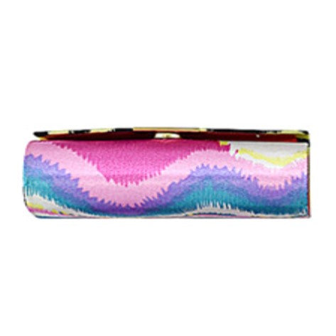 Abstract Flap Lipstick Case with Mirror (Assorted Colors) - C