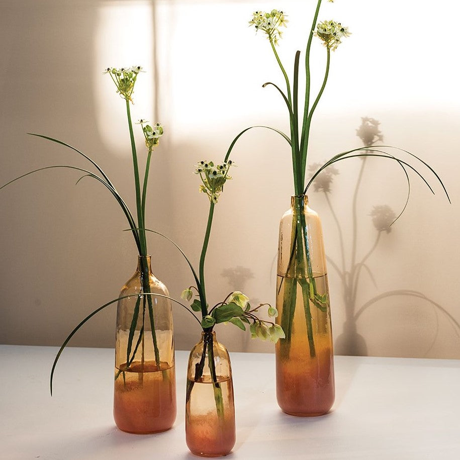 Lola Modern Ombre Coral Pink Vase Set