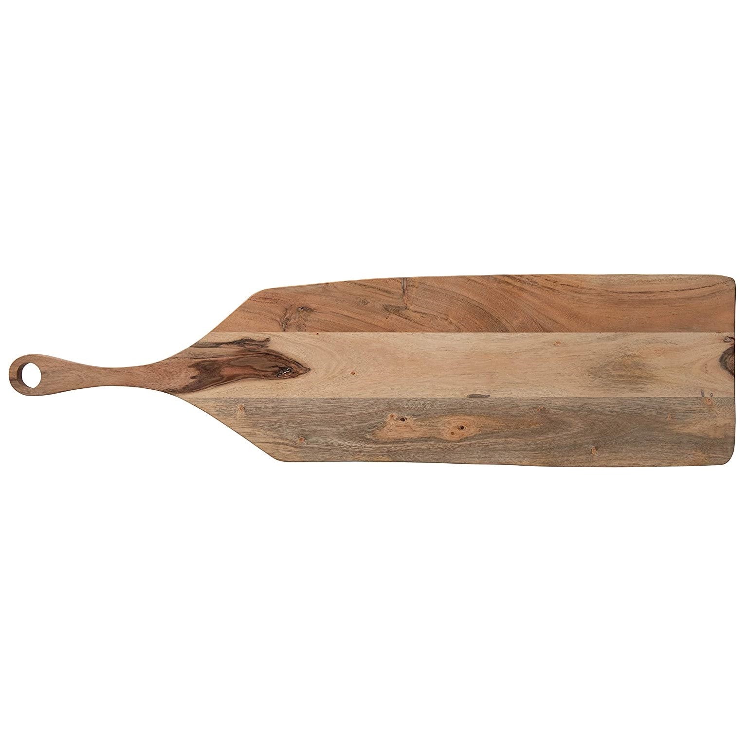 Acacia Wood Bread & Cheese - Charcuterie - Cutting Board with Handle (Long Paddle)