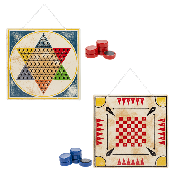 Magnet Board Games Wall Decor (Set of 2: Chinese Checkers & Carrom)