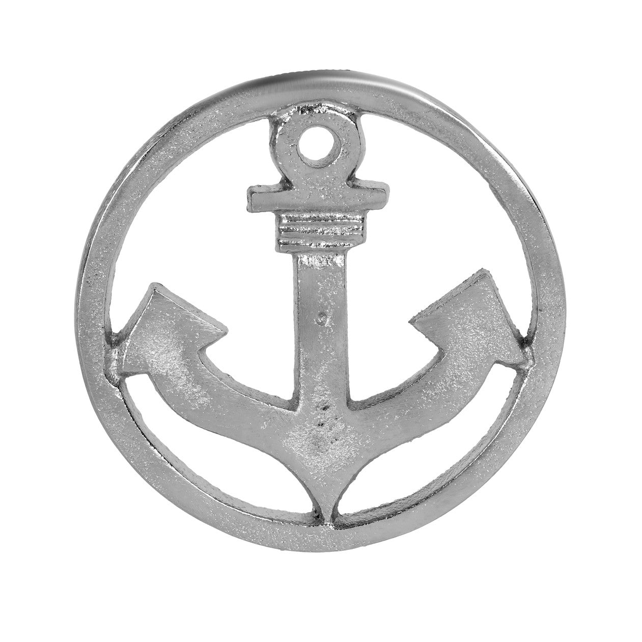 Silver Anchor Round Trivet