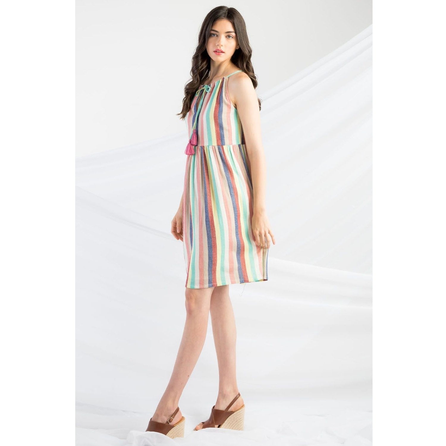 THML Multicolored Striped Sun Dress (assorted sizes)