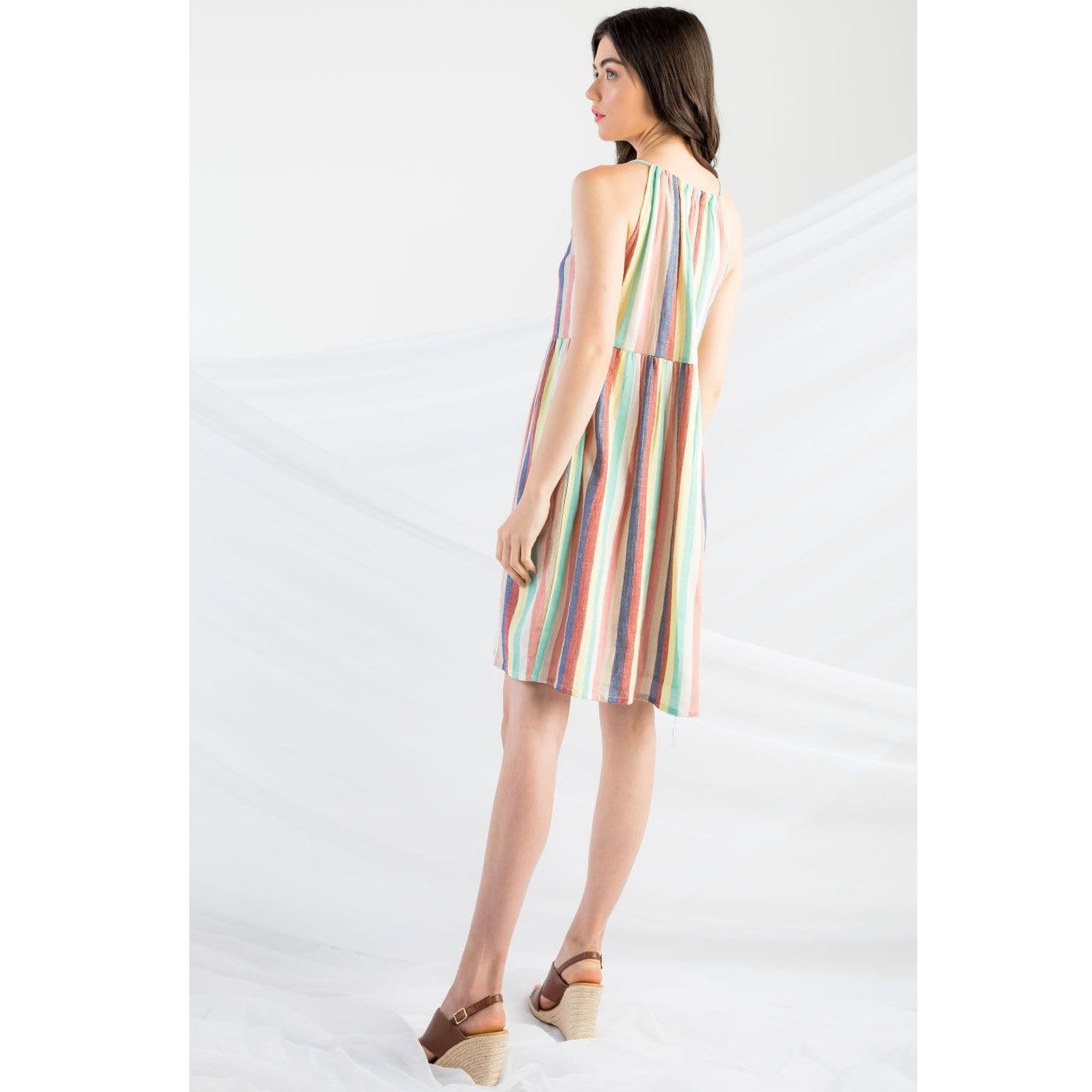 THML Multicolored Striped Sun Dress (assorted sizes)