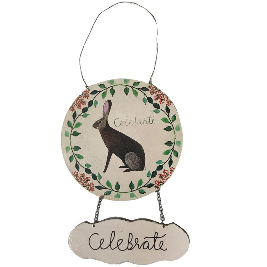 Bunny Rabbit Ornament Sign (Celebrate)
