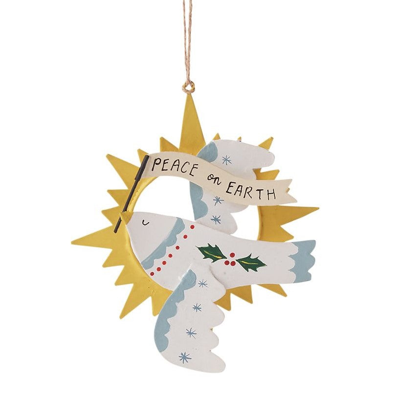 Peace on Earth Dove Christmas Tree Ornament